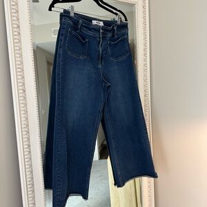 Mica Dark Blue Wide-Leg Jeans